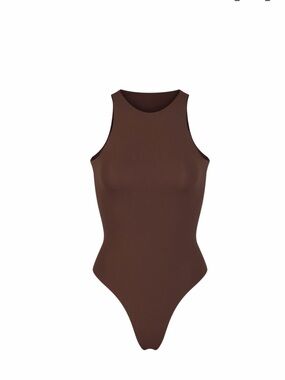 SKIMS FITS EVERYBODY HIGH NECK BODYSUIT | COCOA MEDIUM